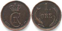 Dänemark DENMARK 1 Ore 1892 CHRISTIAN IX. Bronze RAR!!! -
