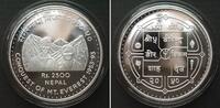 Nepal NEPAL 2500 Rupees 1993 Conquest of Mount Everest, silver, 5 oz, Proof -