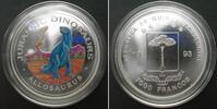 Äquatorialguinea ÄQUATORIALGUINEA 7000 Francos 1993 Allosaurus DINOSAURIER Silber FARBE -