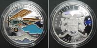 Benin BENIN 1000 Francs CFA 1995 Flugzeug HANSA BRANDENBURG D.I Silber FARBE -