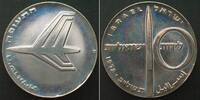 Israel ISRAEL 10 Lirot 1972 Luftfahrt 24 JAHRE UNABHÄNGIGKEIT Silber PP -