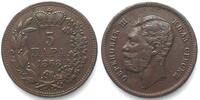Serbien SERBIEN 5 Para 1868, MICHAEL OBRENOVICH III. Kehrprägung, Bronze -