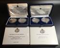 San Marino SAN MARINO Satz OLYMPIA 2003 & Satz FUSSBALL WM 2004, Silber 2 x 5€, 2 x 10€ -