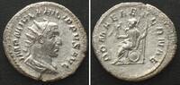 Roman Imperial PHILIP I Arabs 244-249 AR Antoninianus 247, ROMAE AETERNAE, AU! -