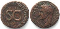 Roman Imperial AUGUSTUS (27 BC-14 AD). AE AS, 11/12 AD, POT XXXIIII, VF+ -