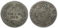 Baden BADEN 6 Kreuzer 1818 KARL LUDWIG FRIEDRICH Billon -