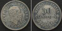 Italien ITALIEN 50 Centesimi 1863 M Mailand VITTORIO EMANUELE II. Silber -