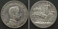 Italien ITALIEN 1 Lira 1913 VITTORIO EMANUELE III. Silber -