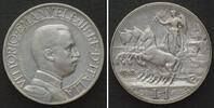 Italien ITALIEN 1 Lira 1913 VITTORIO EMANUELE III. Silber -
