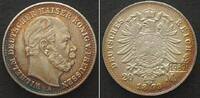 Preussen PREUSSEN 20 Mark 1873 A (NP in Silber 1987), WILHELM I. -