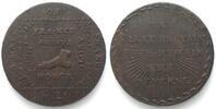 British Tokens - Middlesex MIDDLESEX. William Mainwaring 1794 Half Penny Token MAP OF FRANCE copper VF+ -