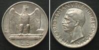 Italien ITALIA 5 Lire 1927 VITTORIO EMANUELE III Silber ERHALTUNG!!! -