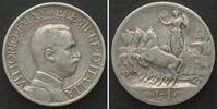 Italien ITALIEN 1 Lira 1910 Quadriga VITTORIO EMANUELE III. Silber -