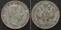 Haus Habsburg ÖSTERREICH K.u.K. 1/4 Gulden 1858 A, FRANZ JOSEPH I. Silber -