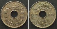 &Auml;gypten 1917 &Auml;GYPTEN 5 Milliemes 1917 H, Britische Besatzung Ku-Ni ERHAL... 14,99 EUR12,49 EUR  zzgl. 4,50 EUR Versand