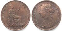 England GROSSBRITANNIEN 1/2 Penny 1890 VICTORIA Bronze ERHALTUNG! -