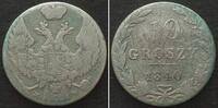 Polen Russisch POLEN 10 Groszy 1840 MW NIKOLAUS I Billon -