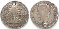 Bolivien BOLIVIEN 2 Soles 1862 FP, PTS, BOLIVAR Silber -