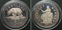 Grönland GRÖNLAND 1 Piaster 1989 Silber 1 Unze RAR!!! -