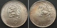 Tschechoslowakei TSCHECHOSLOWAKEI 10 Korun 1968 NATIONALTHEATER Silber STEMPELDREHUNG -