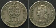 Angola PORTUGIESISCH ANGOLA 20 Centavos (4 Macutas) 1928 Ku-Ni ERHALTUNG! -