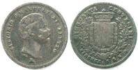 Italien - Emilia EMILIA 50 Centesimi 1860 Florenz VITTORIO EMANUELE II. Silber -