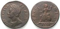 England GROSSBRITANNIEN Farthing 1754 GEORGE II. Kupfer ERHALTUNG! -