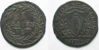 Schweiz - St. Gallen ST. GALLEN Kanton 1 Batzen 1814 Billon # 14009