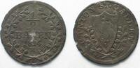 Schweiz - St. Gallen ST. GALLEN Kanton Halbbatzen 1814 Billon # 14012