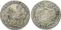 Schweiz - St. Gallen ST. GALLEN Abtei 5 Kreuzer 1774 BEDA ANGEHRN v. HAGENWIL Silber ERHALTUNG# 14020