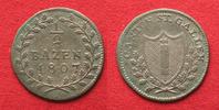 Schweiz - St. Gallen ST. GALLEN Kanton Halbbatzen 1807 Billon SELTEN!!! # 14035