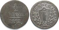 Schweiz - St. Gallen ST. GALLEN Kanton Halbkreuzer 1812 Billon # 14040