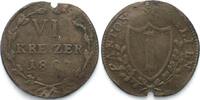 Schweiz - St.Gallen ST. GALLEN Kanton 6 Kreuzer 1807 Billon RAR!!! # 14054