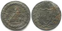 Schweiz - Aargau AARGAU 2 Rappen 1814 Billon # 14098