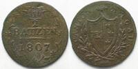 Schweiz - Aargau AARGAU Halbbatzen 1807 Billon SELTEN! # 14099