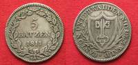 Schweiz - Nidwalden NIDWALDEN 5 Batzen 1811 Silber RAR!!! # 14144