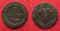 Schweiz - Basel BASEL Kanton 2 Rappen 1810 Billon # 14199