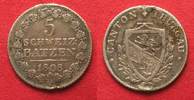 Schweiz - Thurgau THURGAU 5 Batzen 1808 ohne Punkt Silber RRR!!! # 14203