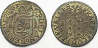 Schweiz - Wallis WALLIS Bistum SITTEN Halbbatzen 1683 ADRIAN V. v. RIEDMATTEN Billon vz! # 14274