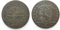 Schweiz - Schaffhausen SCHAFFHAUSEN 1 Batzen 1808 Billon # 14282