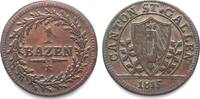 Schweiz - St. Gallen ST. GALLEN Kanton 1 Batzen 1815 Billon ERHALTUNG! -