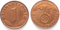 Deutschland - Drittes Reich 1 Reichspfennig DRITTES REICH 1 Pfennig 1938 J - Adlerseite SCHMALER RANDSTAB - J.361 -