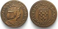 Frankreich METALLPROBE o.J.(1880) Typ Dukat v. Neapel LUDWIG XII. Bronze 25mm -