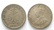 Ceylon CEYLON 50 Cents 1921 GEORGE V. Silber -