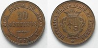 Andorra ANDORRA Probe 10 Centimos 1873 REVOLUTION v. A. Brichaut Kupfer RRR!!! # 36760