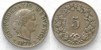 Schweiz EIDGENOSSENSCHAFT 5 Rappen 1879 Ku-Ni SELTENES JAHR! -