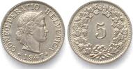 Schweiz EIDGENOSSENSCHAFT 5 Rappen 1947 Ku-Ni ERHALTUNG! -