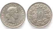 Schweiz EIDGENOSSENSCHAFT 10 Rappen 1947 Ku-Ni ERHALTUNG! -