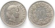 Schweiz EIDGENOSSENSCHAFT 10 Rappen 1933 Nickel ERHALTUNG! -