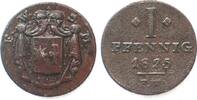 Waldeck-Pyrmont WALDECK-PYRMONT 1 Pfennig 1825 FW GEORG FRIEDRICH HEINRICH ERHALTUNG! -